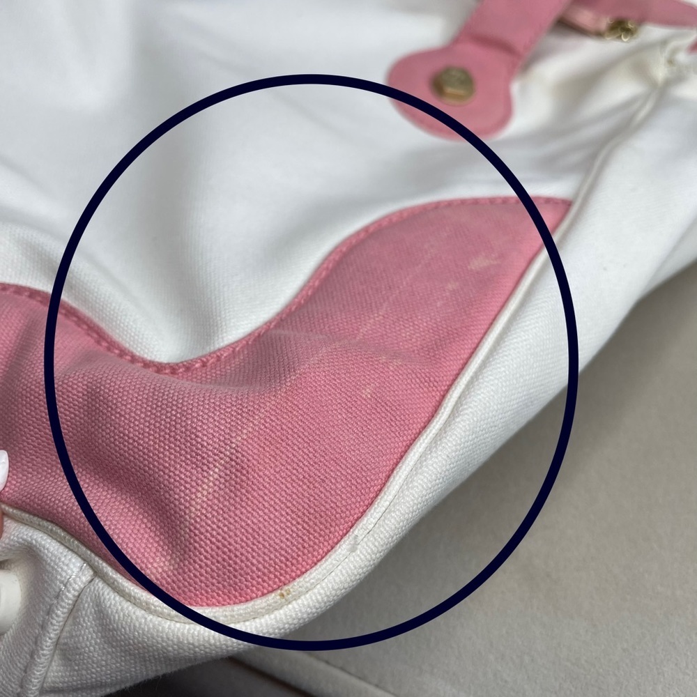 Authentic Chanel CC Marshmallow Handbag purse Bag Mini Tote White Pink - Picture 10 of 15